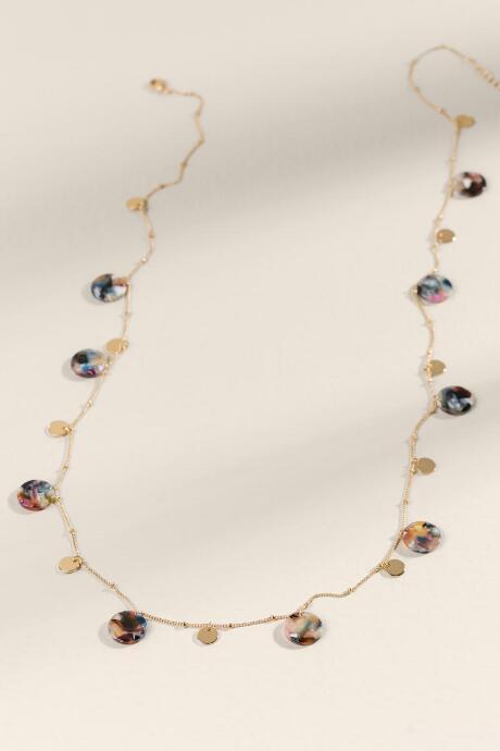 Francesca's Rowen Single Strand Resin Necklace - Multi