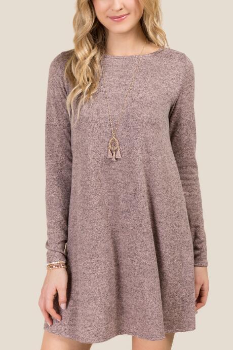 Francesca's Bronwyn Lattice Back Hacci Dress - Pink