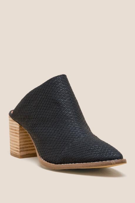 Report Tosh Snake Skin Mule - Black