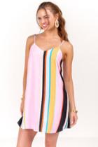 Francesca's Wanda Striped Shift Dress - Multi