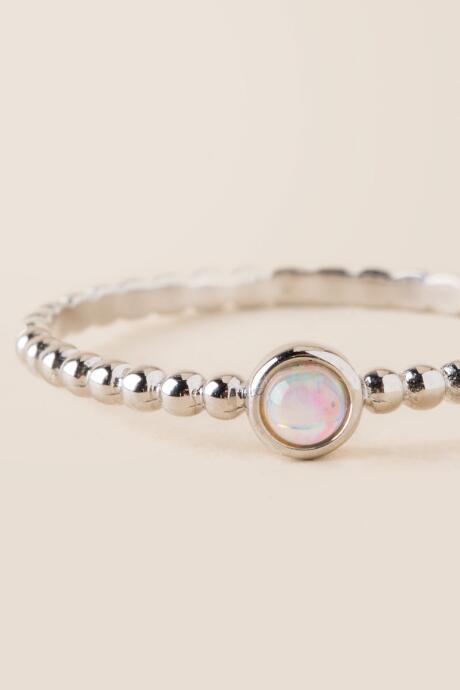 Francesca's Isla Delicate Opal Ring - Iridescent