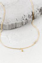 Francesca's K 14k Initial Necklace - K