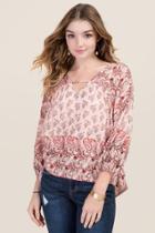 Alya Imani Floral Blouse - Pink