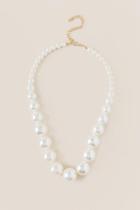 Francesca's Lynne Pearl Strand Necklace - Pearl
