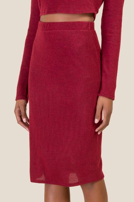 Francesca Inchess Emilia Knit Pencil Skirt - Maroon