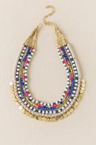 Francesca's Kenna Beaded Statement Necklace - Neon Coral