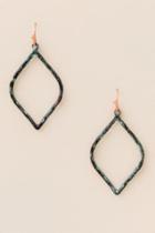 Francesca's Nancy Patina Teardrop Earrings - Turquoise