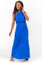 Francesca's Flawless Knit Maxi Dress In Blue - Blue