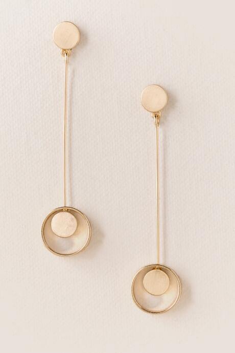 Francesca's Tanna Circle In Hoop Stick Earring - Gold