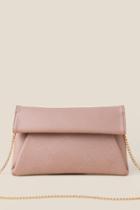 Francesca's Lily Fold Over Clutch - Mauve