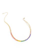 Francesca's Alejandra Rainbow Choker Necklace - Multi