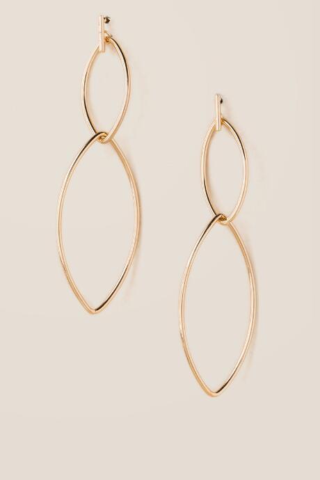 Francesca's Guinevere Marquis Drop Earring - Gold