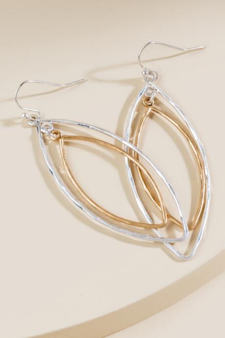 Francesca's Angelique Marquis Drop Earrings - Mixed Plating