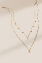 Francesca's Jessica Brushed Circles Layered Necklace - Gold
