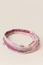 Francesca's Regina Oversized Plaid Head Band - Burgundy