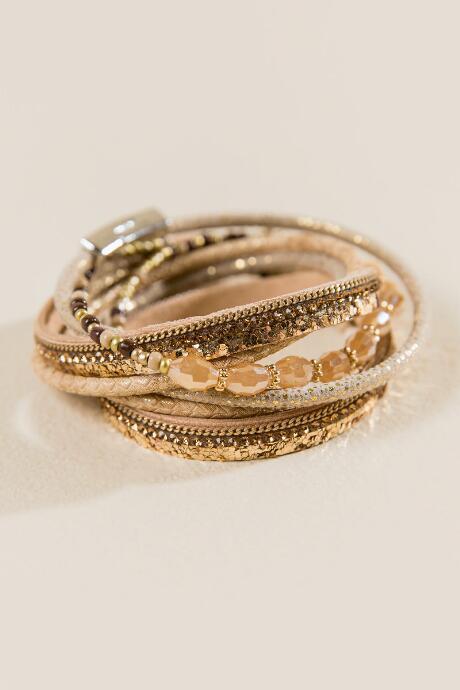 Francesca's Margaery Wrap Bracelet - Natural