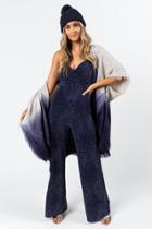 Francesca's Marcella Dip Dyed Kimono - Navy