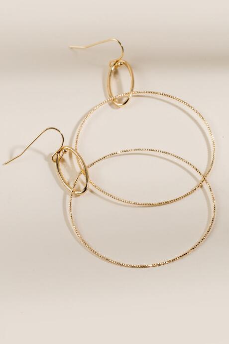 Francesca's Tammi Gold Metal Hoops - Gold