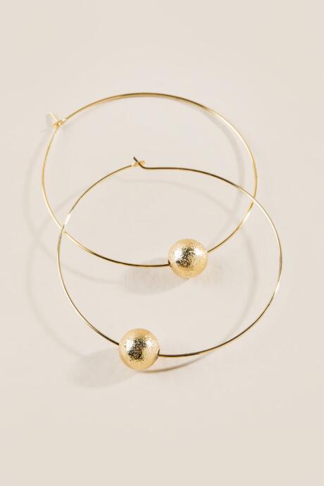 Francesca's Sloan Hoop Earrings In Gold - Gold