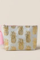 Francescas Lia Pineapple Cosmetic Bag In Natural - Natural