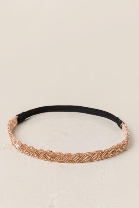 Francesca's Lucia Embellished Headwrap - Gold