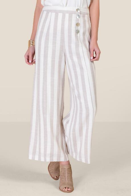 Francesca's Cecilia Button Front Pants - Sand