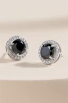 Francesca's Katherine Halo Circle Stud Earrings - Black