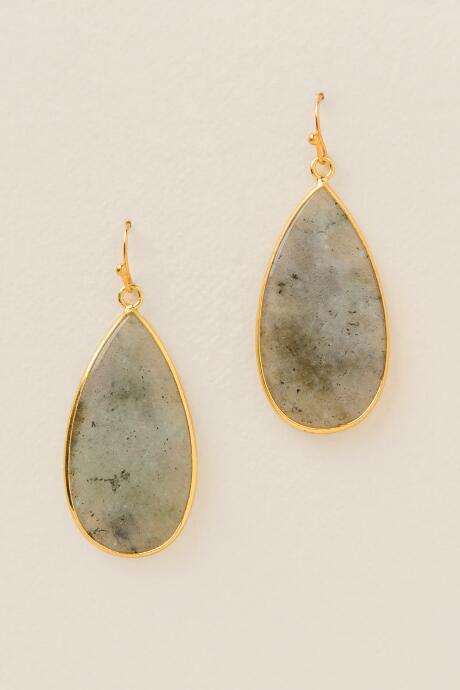 Francesca's Demi Long Teardrop Earring In Gray - Gray