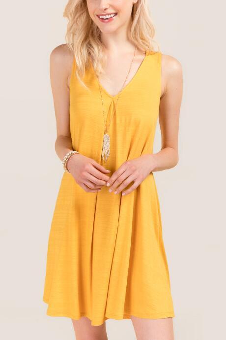 Francesca Inchess Beatrice Open Back Dress - Marigold
