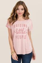 Alya Raising Little People Scoop Back Graphic Tee - Mauve