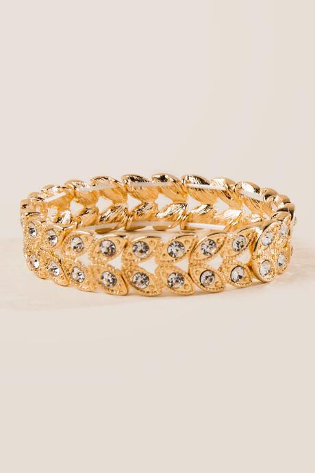 Francesca's Mariel Gold Leaf Bracelet - Gold