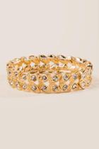 Francesca's Mariel Gold Leaf Bracelet - Gold