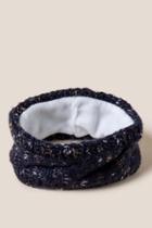 Francesca's Selena Fleece Lined Earband - Navy