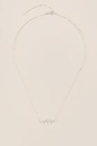 Francesca's Marley Cubic Zirconia Heartbeat Necklace - Silver