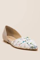 Cl By Laundry Floral D'orsay Flat - White