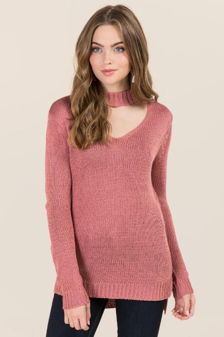 Mi Ami Isabel Gigi Step Hem Pullover - Rose