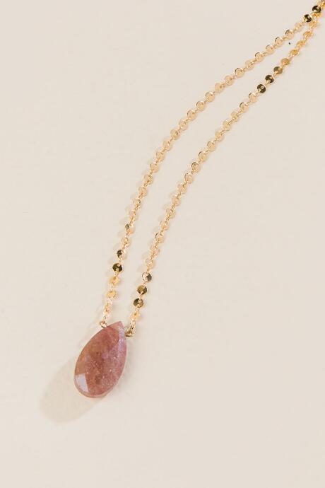 Francesca Inchess Arely Stone Pendant - Rose