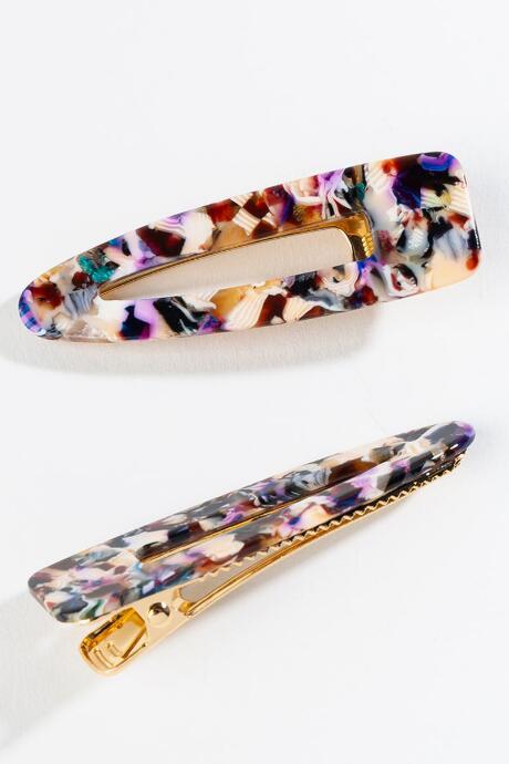 Francesca Inchess Lucy 2pk Multi Flake Barrettes - Multi