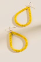 Francesca's Paula Beaded Teardrop Earrings - Yellow