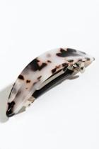 Francesca's Cindy Curved Oval Barrette - Amber