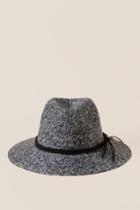 Francesca's Shannon Tweed Panama Hat - Gray