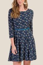 Francesca's Nina Floral Sweater Dress - Pine