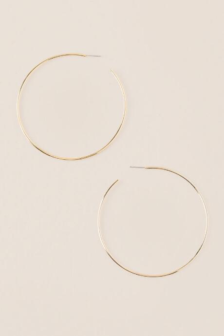 Francesca's Melody Thin Hoop Earring - Gold
