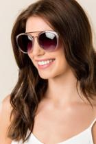 Francesca's Ripley Brow Bar Sunglasses - Nude