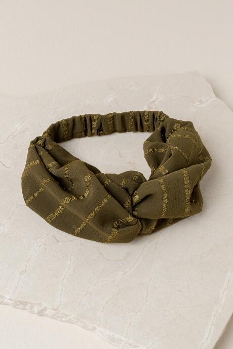 Francesca's India Interlock Headwrap - Olive