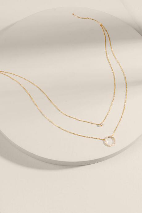Francesca's Miranda Delicate Layered Necklace - Gold