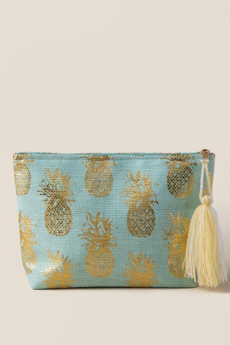 Francescas Lia Pineapple Cosmetic Bag In Mint - Mint