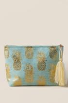 Francescas Lia Pineapple Cosmetic Bag In Mint - Mint