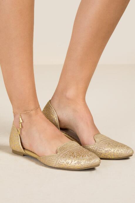 Francesca's Melinda Gold Tassel Anklet - Gold