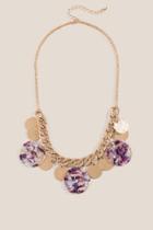 Francesca's Khloe Multi-circle Chain Necklace - Purple